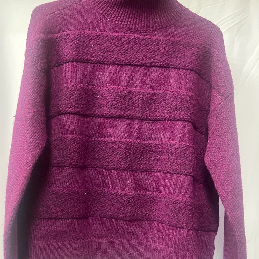 women's plum color sweater brand Monograph